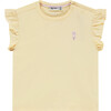 Ruffled Sleeve T-Shirt, Buttercup - T-Shirts - 1 - thumbnail
