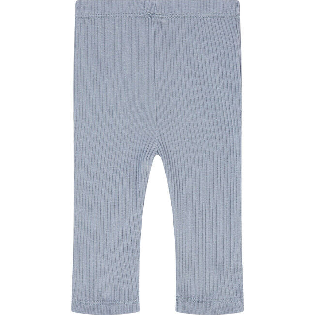 Ribbed Texture Leggings, Light Blue