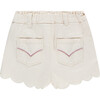 Scalloped Edge Shorts, Ivory - Shorts - 2