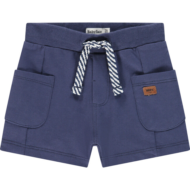 Pull On Seamed Sweatshort, Indigo