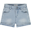 Pull On Denim Short, Light Blue Denim - Shorts - 1 - thumbnail
