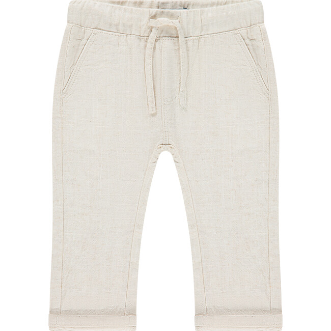Pull On Linen Blend Pant, Stone