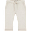 Pull On Linen Blend Pant, Stone - Pants - 1 - thumbnail