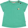 Pointelle Short Sleeve Top, Seafoam - T-Shirts - 1 - thumbnail