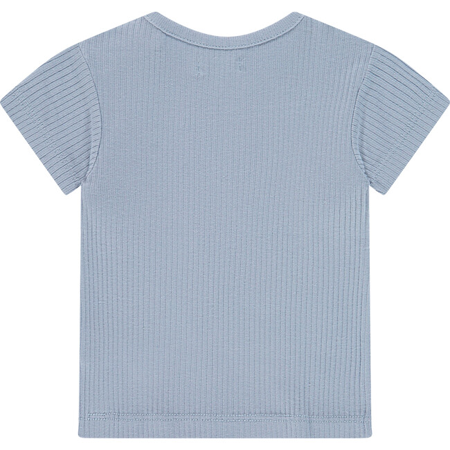 Ribbed Short Sleeve T-Shirt, Light Blue
