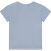 Ribbed Short Sleeve T-Shirt, Light Blue - T-Shirts - 2