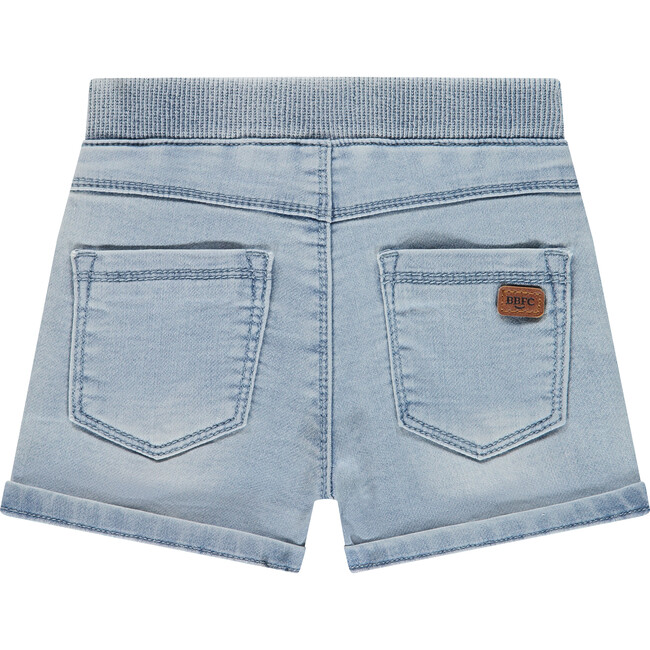 Pull On Denim Short, Light Blue Denim