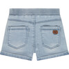 Pull On Denim Short, Light Blue Denim - Shorts - 2 - thumbnail