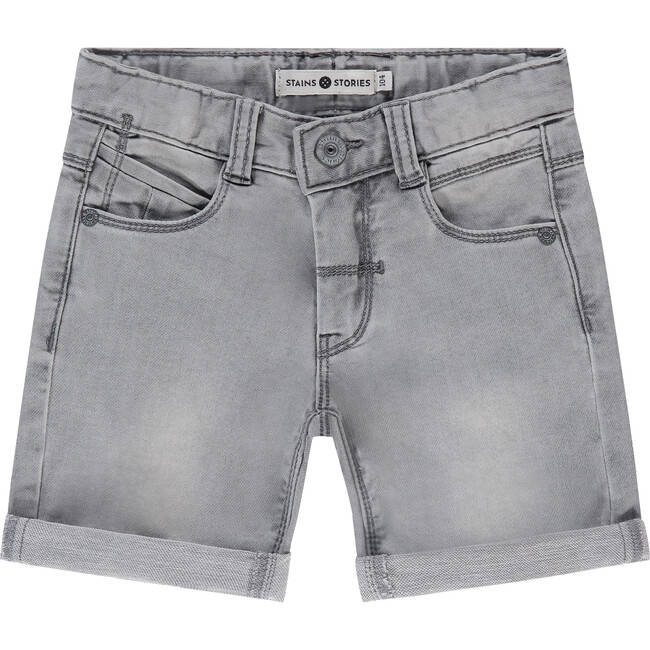 Classic Soft Denim Short, Grey Denim