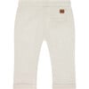Pull On Linen Blend Pant, Stone - Pants - 2 - thumbnail