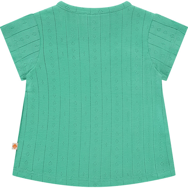 Pointelle Short Sleeve Top, Seafoam