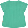 Pointelle Short Sleeve Top, Seafoam - T-Shirts - 2