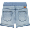 Pull On Denim Short, Grey Blue Denim - Shorts - 2 - thumbnail