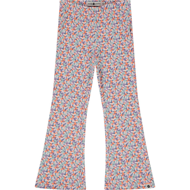 Bowtie Pasta Printed Flared Leggings, Blush