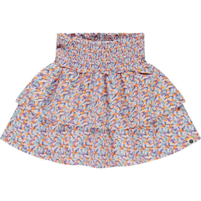 Bowtie Pasta Cinched Waist Tiered Skirt, Blush