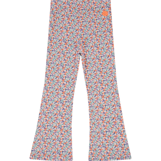 Bowtie Pasta Printed Flared Leggings, Blush