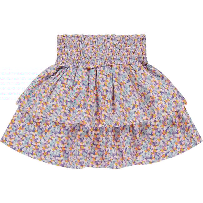 Bowtie Pasta Cinched Waist Tiered Skirt, Blush