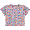 Bowtie Pasta Printed Short Sleeve Top, Blush - T-Shirts - 2