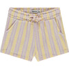 Terry Multi Stripe Short, Buttercup - Shorts - 1 - thumbnail