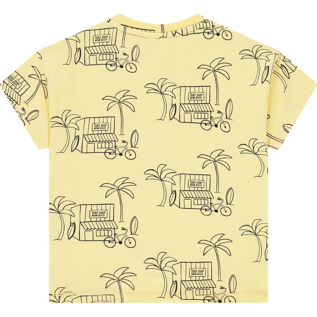 Allover Surf Shop Graphic T-Shirt, Yellow