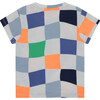 Wavy Checkered Pattern T-Shirt, Cloud - T-Shirts - 2 - thumbnail