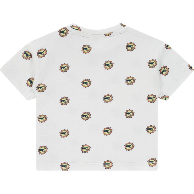 Sun Character Graphic Boxy Tee, Bone