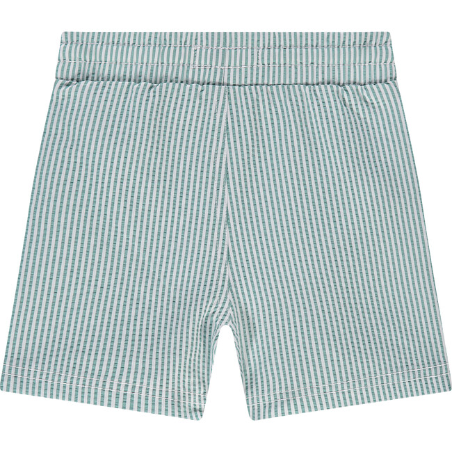 Striped Swim Short, Smaragd