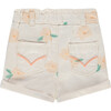 Paperbag Waist Floral Print Short Print, Ivory - Shorts - 2