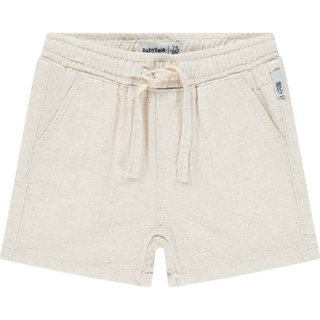 Linen Blend Pull On Short, Stone