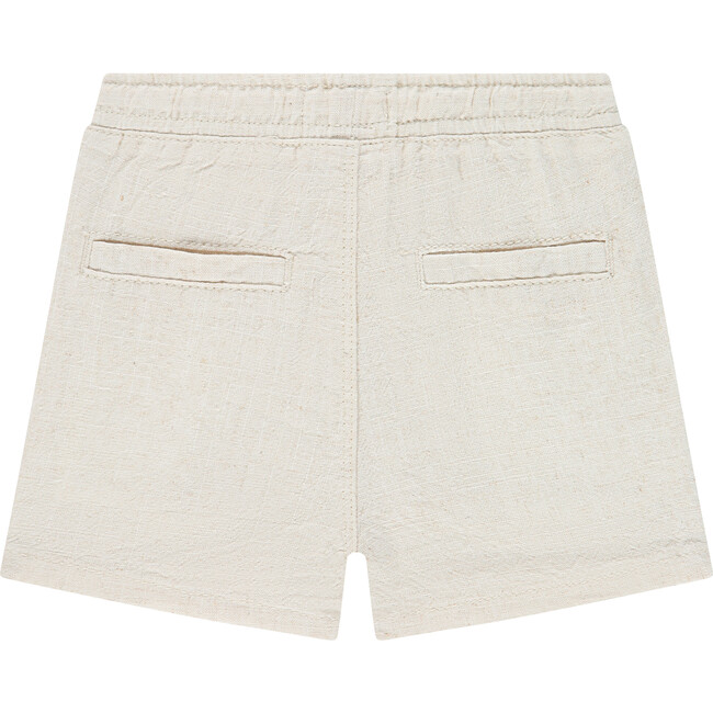 Linen Blend Pull On Short, Stone