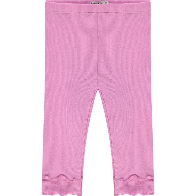 Lettuce Hem Ribbed Legging, Candy