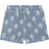 Palm Tree Terry Short, Light Blue - Shorts - 2 - thumbnail