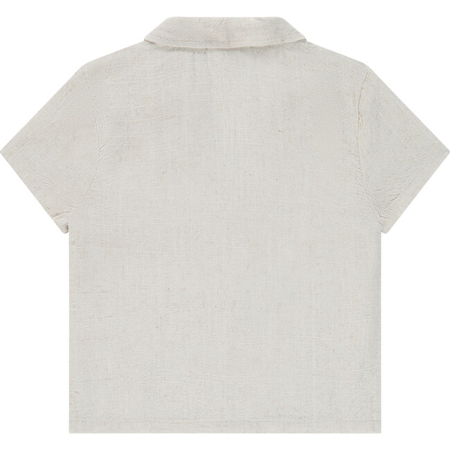 Linen Blend Button Up Shirt, Stone