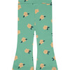 Floral Print Flared Leggings, Seafoam - Pants - 2