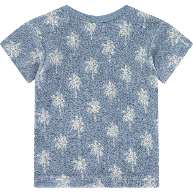 Palm Tree Terry Short Sleeve, Light Blue