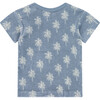 Palm Tree Terry Short Sleeve, Light Blue - T-Shirts - 2 - thumbnail