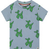 Balloon Dog Print T-Shirt, River - T-Shirts - 1 - thumbnail