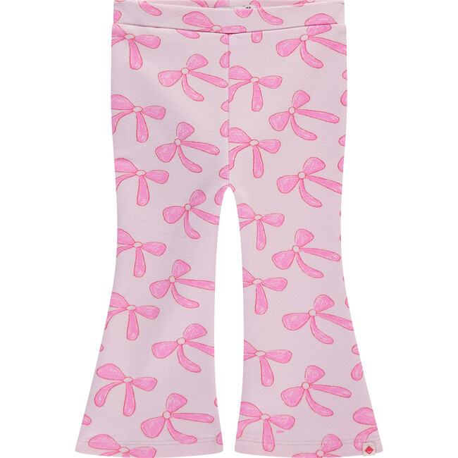 Bow Print Flared Legging, Powder