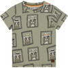 Allover Western Graphic Short Sleeve T-Shirt, Sage - T-Shirts - 1 - thumbnail