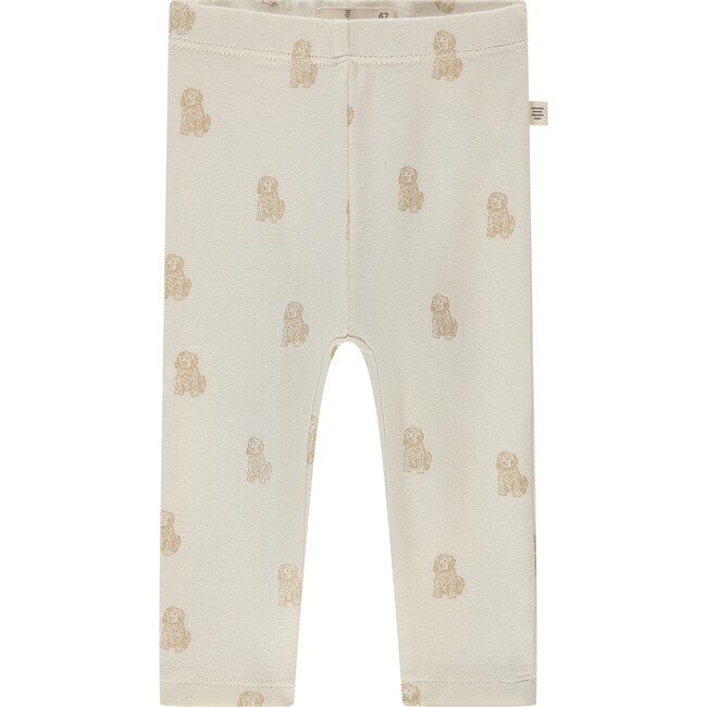 Allover Dog Print Legging, Ecru