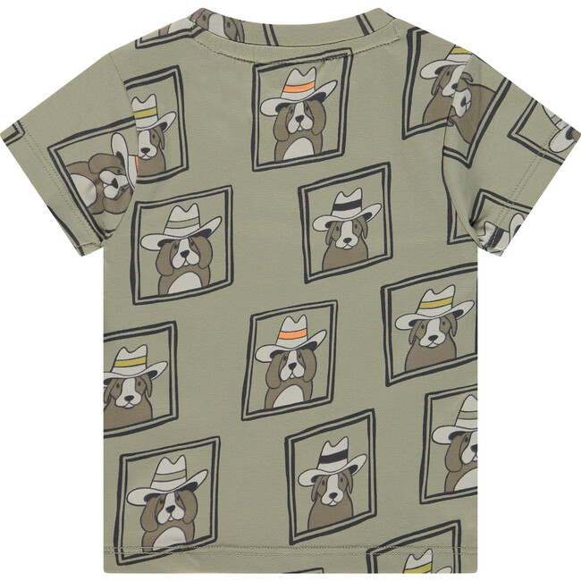 Allover Western Graphic Short Sleeve T-Shirt, Sage