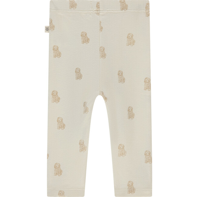 Allover Dog Print Legging, Ecru