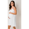 Pima Cotton Maternity Nightgown, Grey Stars - Nightgowns - 2