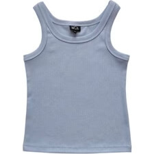 Rib Tank Top, Blue