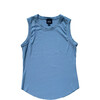 Raw Edge Tank Top, Blue - Tank Tops - 1 - thumbnail