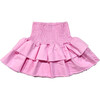 Denim Ruffled Skirt, Pink - Skirts - 1 - thumbnail