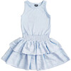 Double Tier Tank Dress, Light Blue - Dresses - 1 - thumbnail