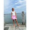 Denim Ruffled Skirt, Pink - Skirts - 2 - thumbnail