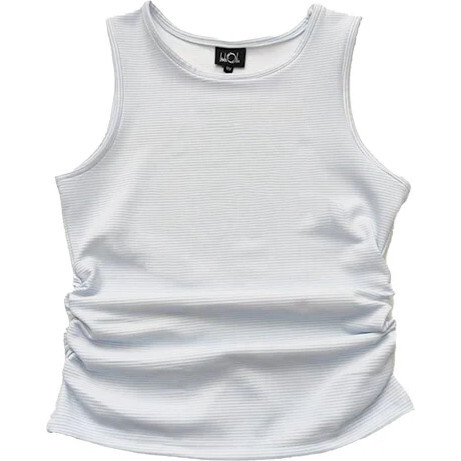 Gathered Tank Top, White