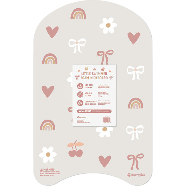 Little Swimmer Kickboard - Toddler & Kids Swim Flutter Board, Bows & Bloom